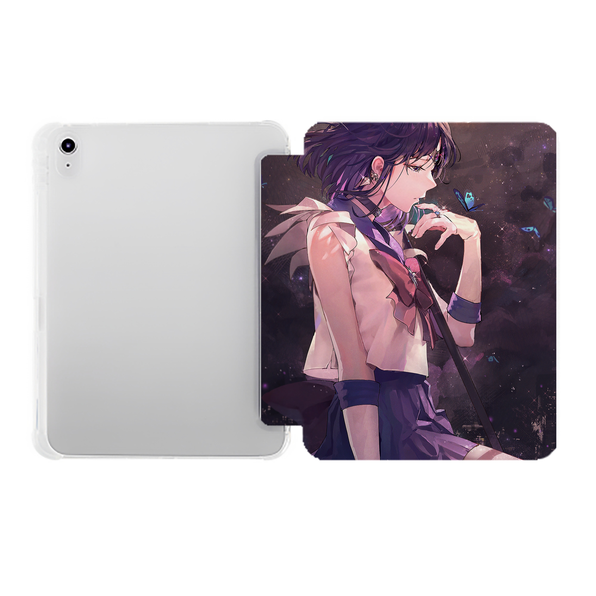 （画像用） 美少女戦士セーラームーン Sailor Moon IPad ケース ペン収納付き 三つ折りスタンド PUレザー×シリコン 対応機種9.5/10.5/10.9インチ
